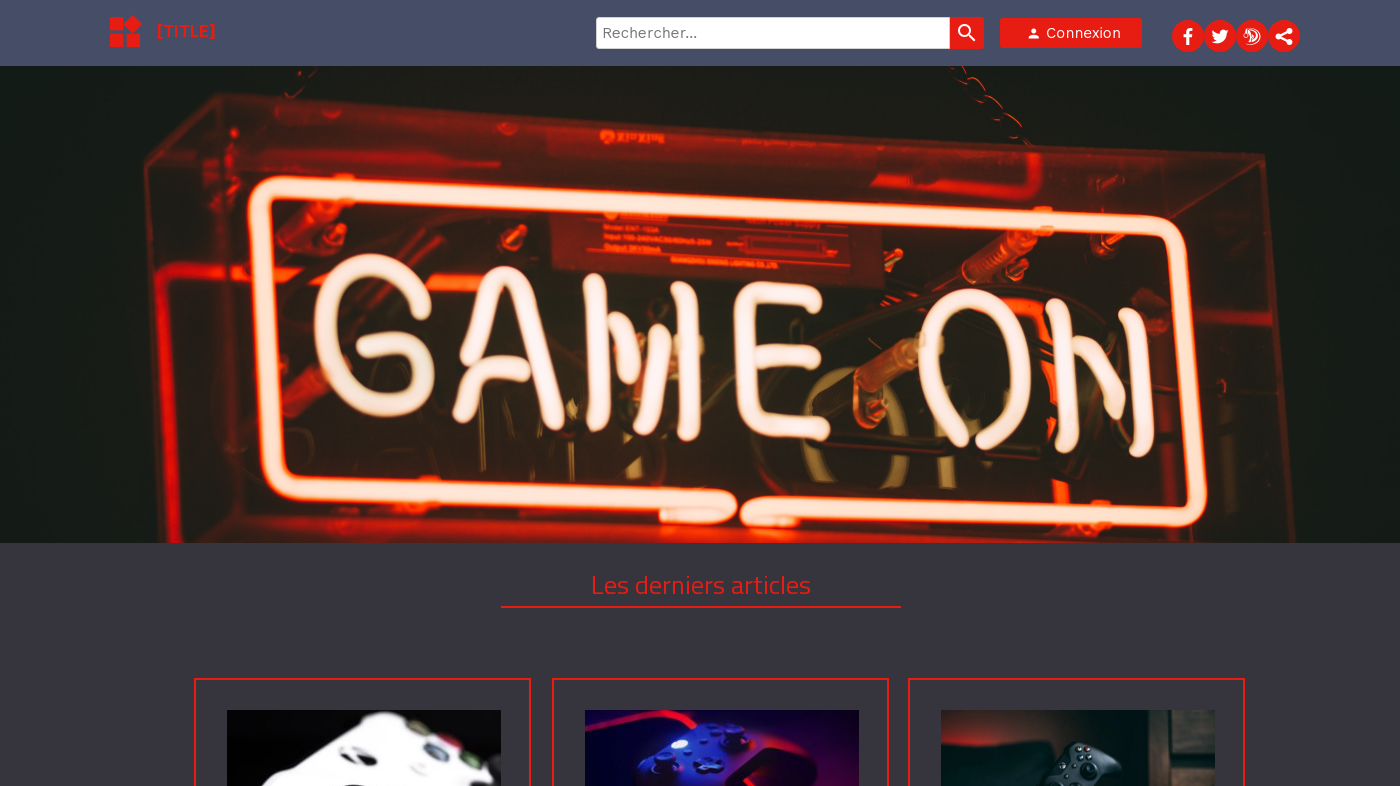 Theme for website creation of Jeu videos